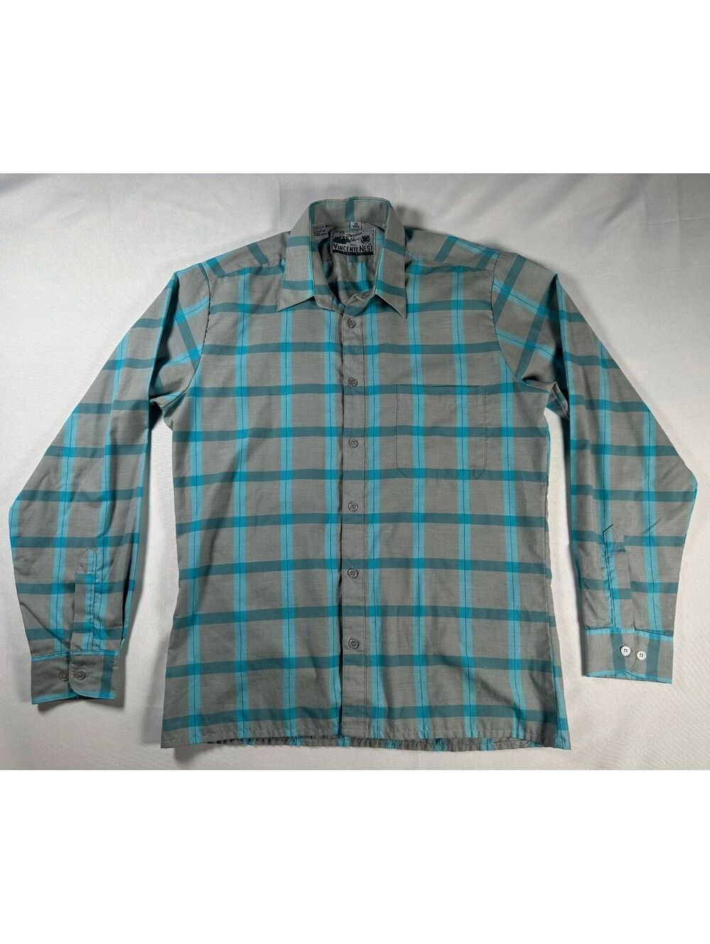 Vintage Vincente Nesi Mens Dress Shirt Size Medium 15.5